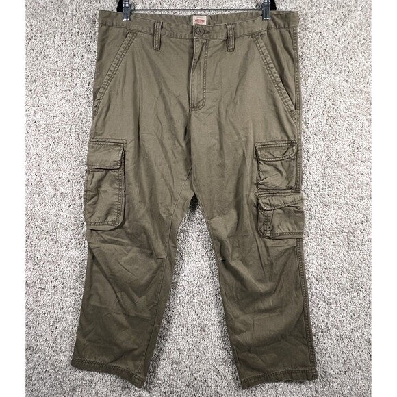 Mossimo Supply Co. Other - Vintage Y2K Mossimo Cargo Pants Mens 38x30 Khaki Gorpcore Grunge Wide Leg